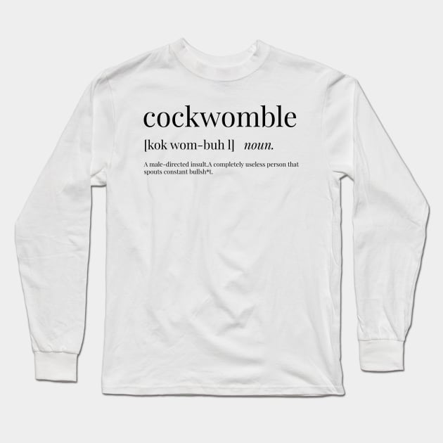 Cockwomble Definition Long Sleeve T-Shirt by definingprints